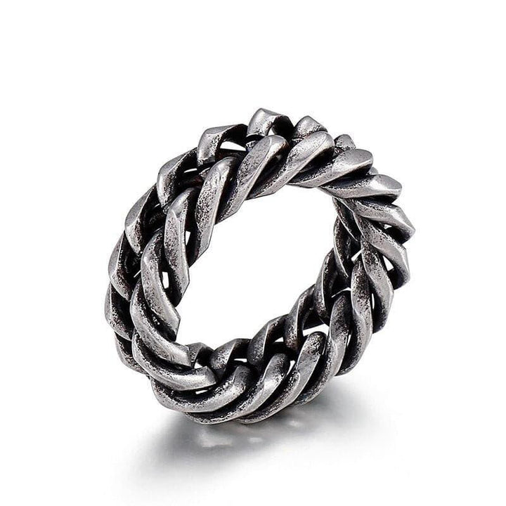 Kalen Hip Hop Color Cuban Chain Ring 9mm Trendy Men's Ring Fashion Jewelry Gift Wholesale.