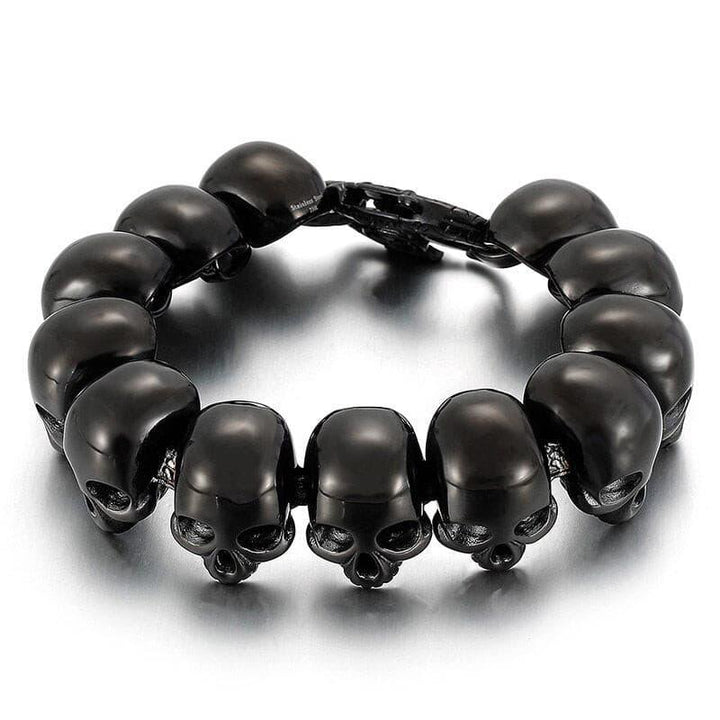 Kalen Hip-Hop Style Rock Men's Stainless Steel Polished Bracelet Head Accessories Gothic.