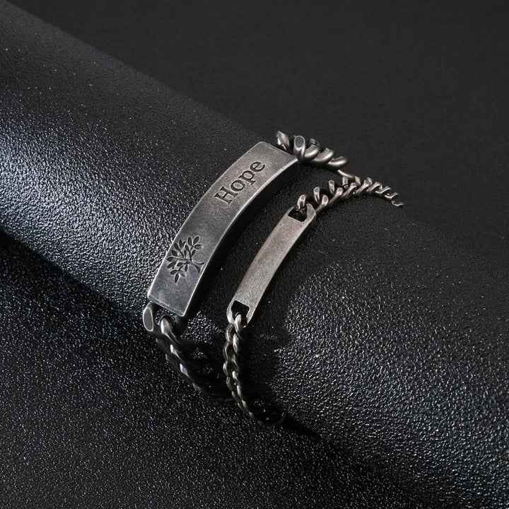 Kalen Hope Blessing Bracelet Men's Simple Style Stainless Steel Bracelets Jewelry Wholesale.