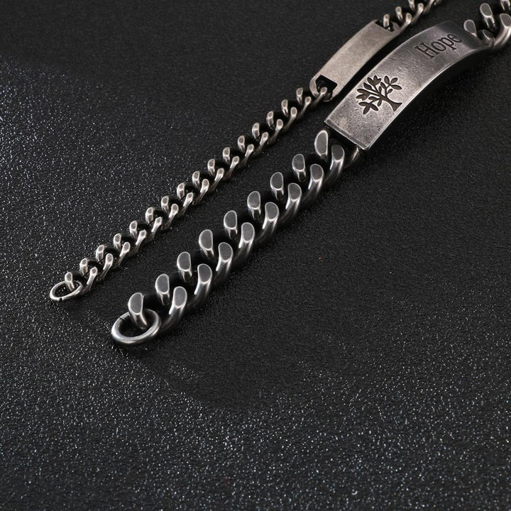 Kalen Hope Blessing Bracelet Men's Simple Style Stainless Steel Bracelets Jewelry Wholesale.