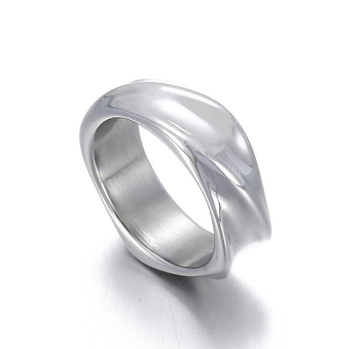 Kalen Irregular Geometric Men's Ring High Quality Stainless Steel Jewelry 3 Colors Popular High Street Accessories.