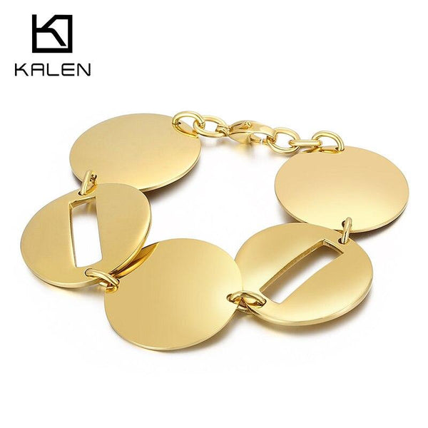 Kalen Jewelry Geometric Charm Bracelets For Women Hand Chains Link Chain Ball Bracelet High Quality For Engagement Party Gift.
