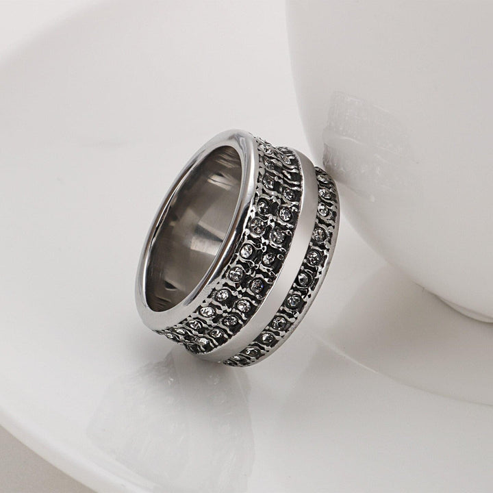 KALEN Luxury Gold Sivler Color Zircon Rings for Woman Vintage Double Ring Party Joint Ring Fashion Elegant Jewelry Gifts.