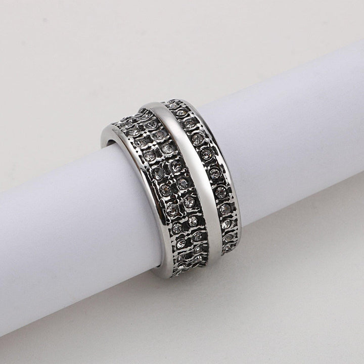 KALEN Luxury Gold Sivler Color Zircon Rings for Woman Vintage Double Ring Party Joint Ring Fashion Elegant Jewelry Gifts.