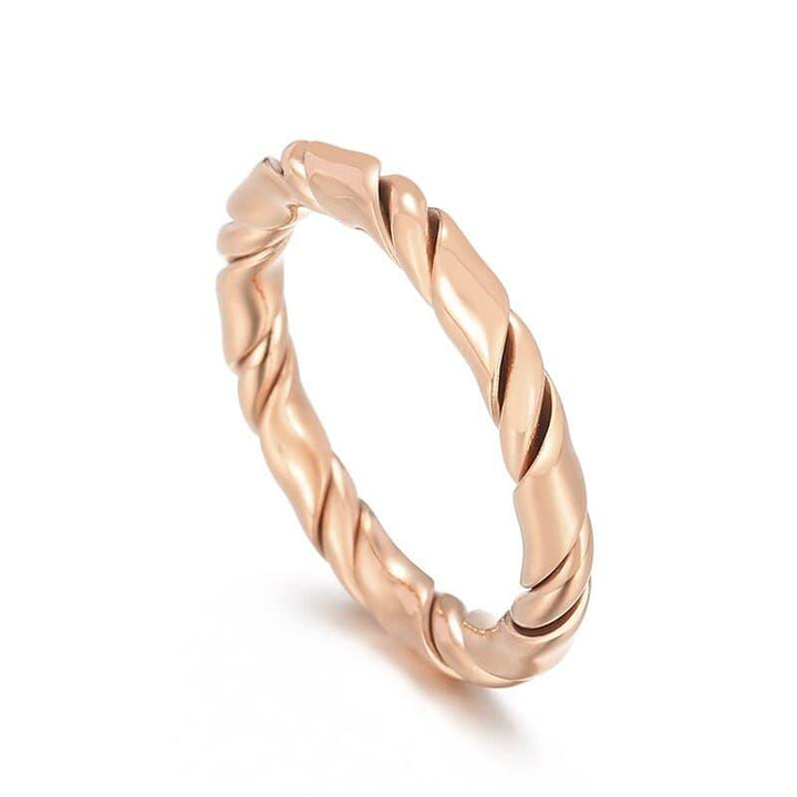 KALEN Material Elegant Ring For Women Simple Cute Stainless Steel Gold Plated Ring Jewelry Accessories.