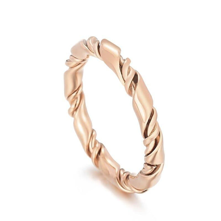 KALEN Material Elegant Ring For Women Simple Cute Stainless Steel Gold Plated Ring Jewelry Accessories.