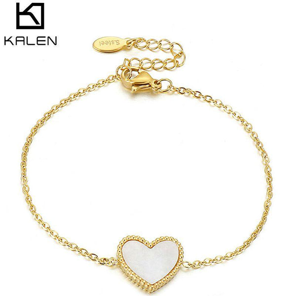 Kalen Multicolor Heart Shell Foot Bracelet Stainless steel Feet Chain Friendship Gifts Anklet For Women Foot Jewelry Gift.