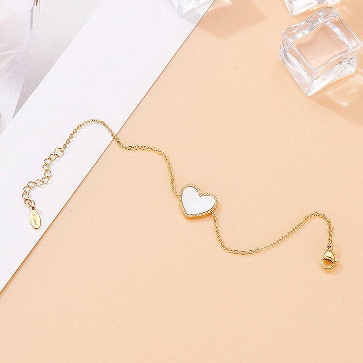 Kalen Multicolor Heart Shell Foot Bracelet Stainless steel Feet Chain Friendship Gifts Anklet For Women Foot Jewelry Gift.