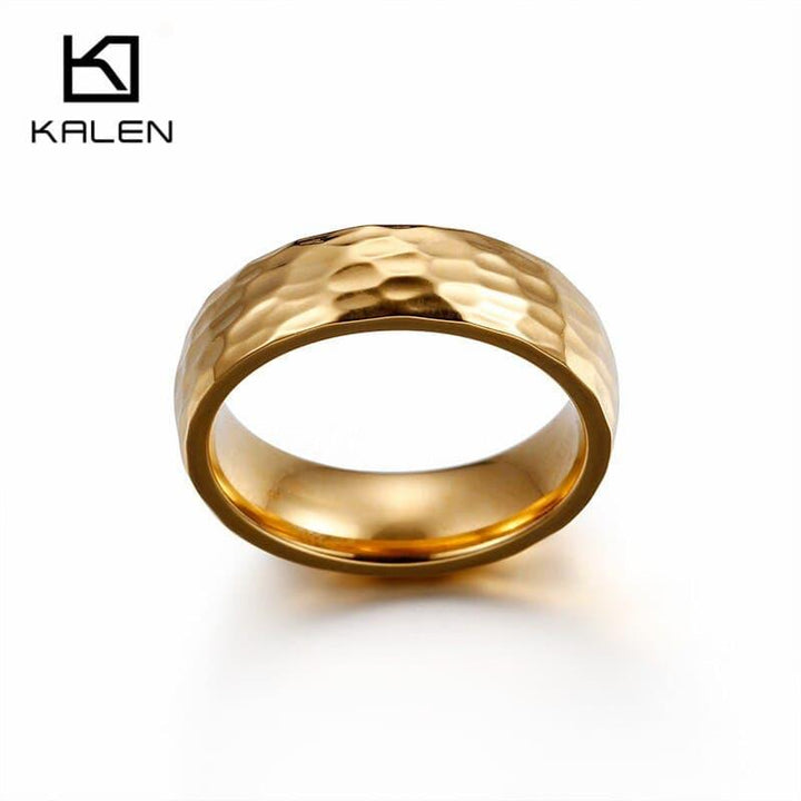 Kalen New Arrival Fashion Zircon Finger Rings For Women Stainless Steel Gold Metal Engagement Wedding Rings Birthday Gifts 2019.