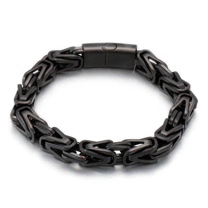 KALEN New Brushed Linking Chain Bracelet Men Stainless Steel Indian GoldBlack Twisted  Punk Bracelets Jewelry.