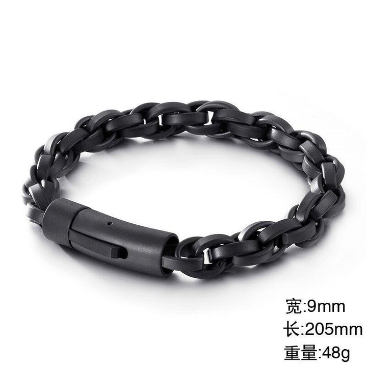 KALEN New Brushed Linking Chain Bracelet Men Stainless Steel Indian GoldBlack Twisted  Punk Bracelets Jewelry.