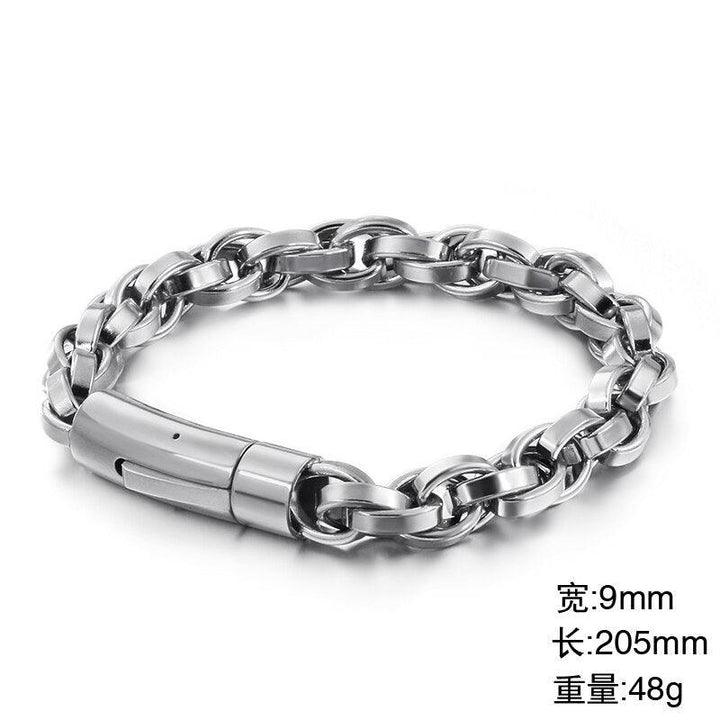 KALEN New Brushed Linking Chain Bracelet Men Stainless Steel Indian GoldBlack Twisted  Punk Bracelets Jewelry.