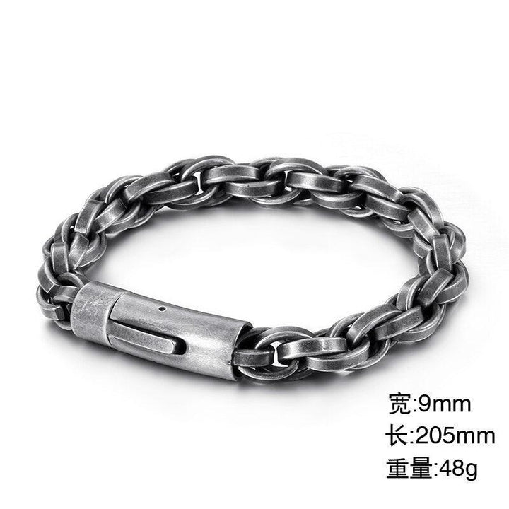 KALEN New Brushed Linking Chain Bracelet Men Stainless Steel Indian GoldBlack Twisted  Punk Bracelets Jewelry.