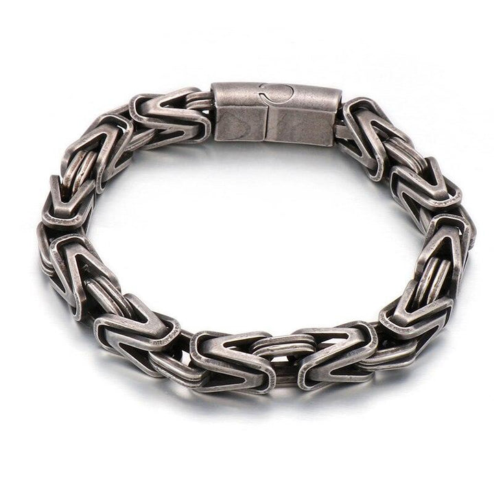 KALEN New Brushed Linking Chain Bracelet Men Stainless Steel Indian GoldBlack Twisted  Punk Bracelets Jewelry.