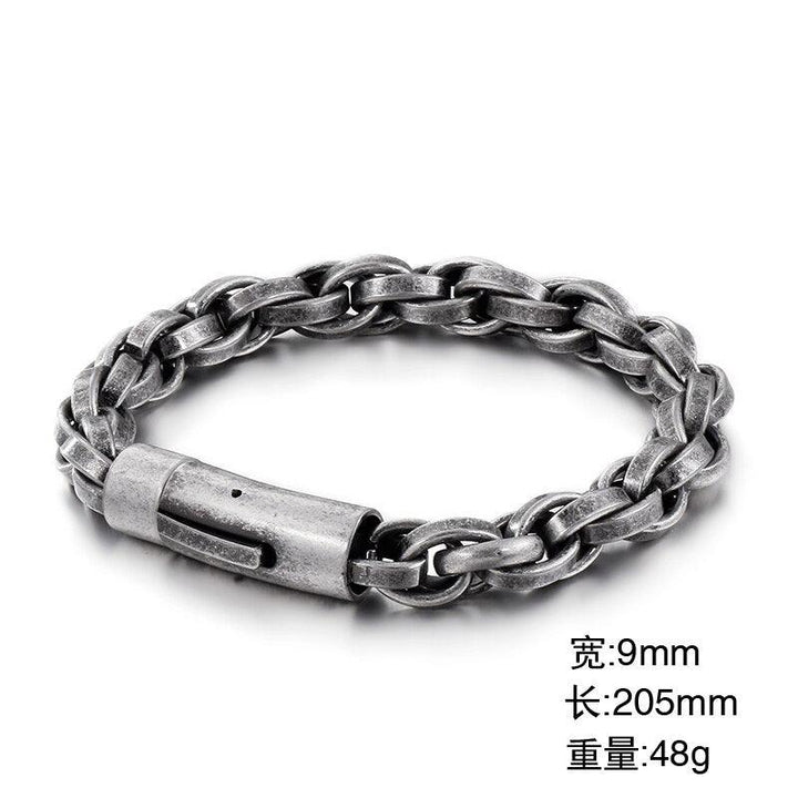 KALEN New Brushed Linking Chain Bracelet Men Stainless Steel Indian GoldBlack Twisted  Punk Bracelets Jewelry.