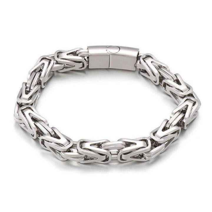 KALEN New Brushed Linking Chain Bracelet Men Stainless Steel Indian GoldBlack Twisted  Punk Bracelets Jewelry.