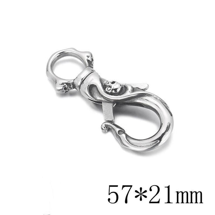 Kalen New Cool Men's Key Chains High Quality Stainless Steel Skull Pattern Key Chains Fashion Punk Biker Accessories Jewelry.