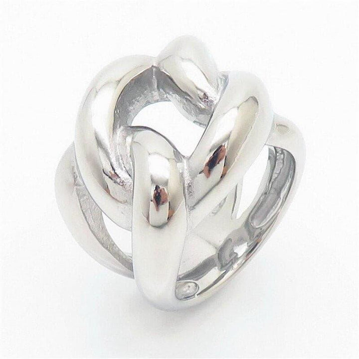 Kalen New Creative Geometric Element Knot Metal Mixing Colors Rings For Woman Fashion Jewelry Luxury Party Girl's Unusual Ring.