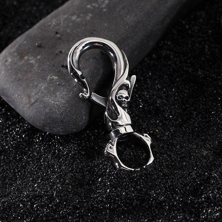 Kalen New Punk Key Chains 316 Stainless Steel Skull Key Chains Fashion Rock Accessories Jewelry Gifts For Men Boyfriend.