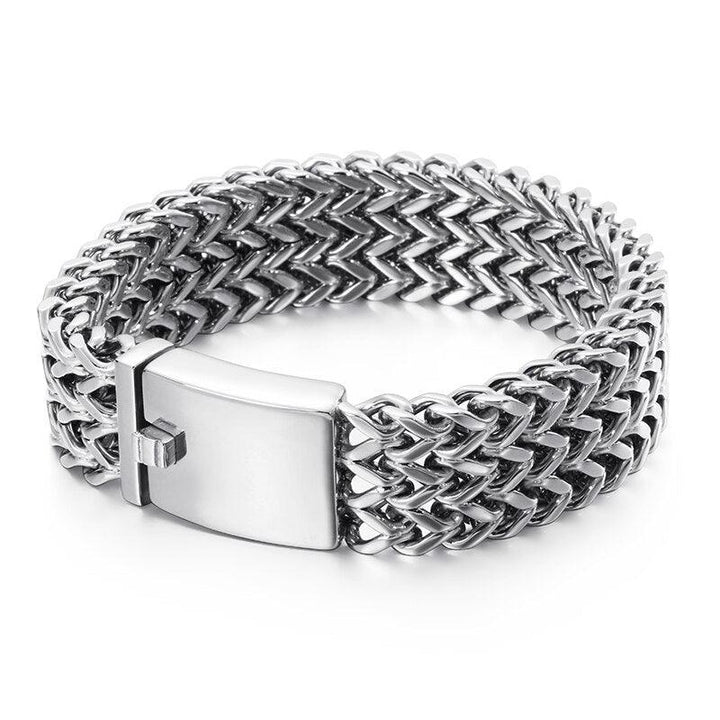 KALEN New Stainless Steel Link Chain Bracelets High Polished Dubai Gold Color Mesh Bracelets Men Cool Jewelry Accessories Gifts.