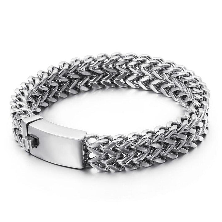 KALEN New Stainless Steel Link Chain Bracelets High Polished Dubai Gold Color Mesh Bracelets Men Cool Jewelry Accessories Gifts.