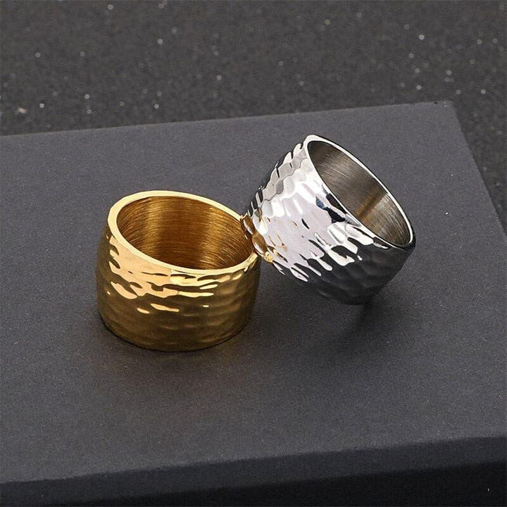 Kalen New Titanium Steel Ring Men Wome Metal Texture Ring Occident Simple Ring 10/14MM Rings Set Trendy Jewelry Gift Wholesale.