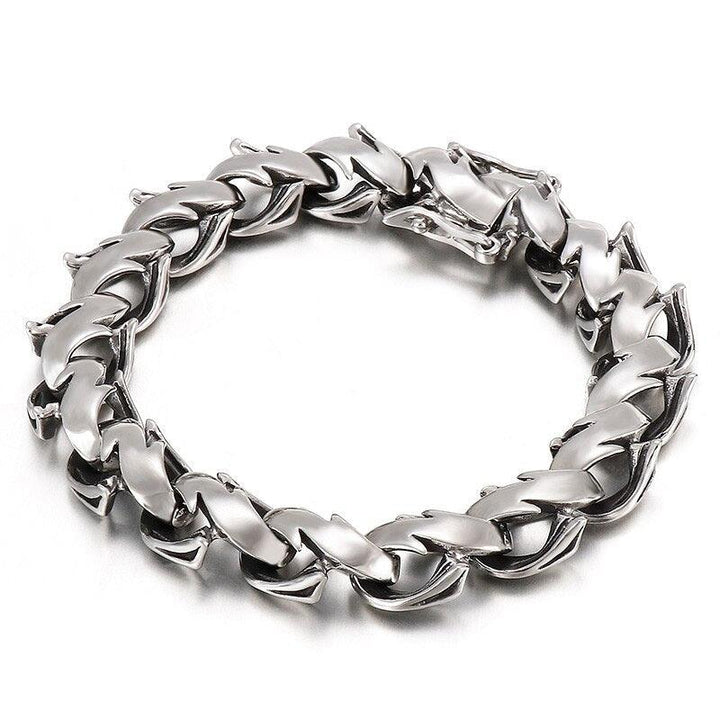 KALEN New Unique Link Chain Bracelet Men Stainless Steel 316L Punk Fashion Botfriend Gift.