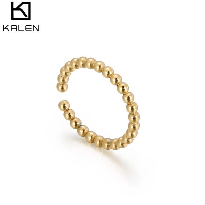 Kalen Open Ring Round Hollow Geometric Rings Set for Women Girls Fashion Cross Twist Open Joint Ring 2021 Female Jewelry Gift.