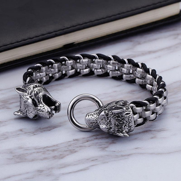 KALEN Punk 13mm Stainless Steel Skull Charm Bracelets for Men - kalen