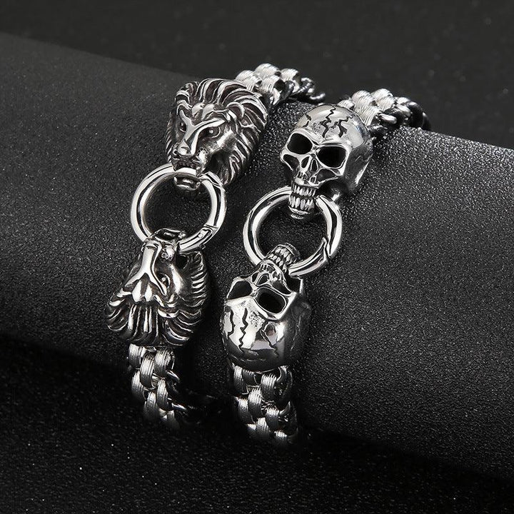 KALEN Punk 13mm Wolf Animal Charm Bracelets for Men - kalen