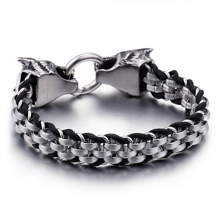 KALEN Punk 13mm Wolf Animal Charm Bracelets for Men - kalen