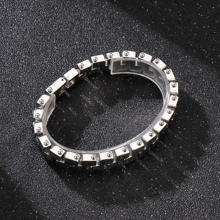 Kalen Punk Metal Bicycle Chain High Quality Stainless Steel Men's Bracelet Birthday Gift Jewelry.