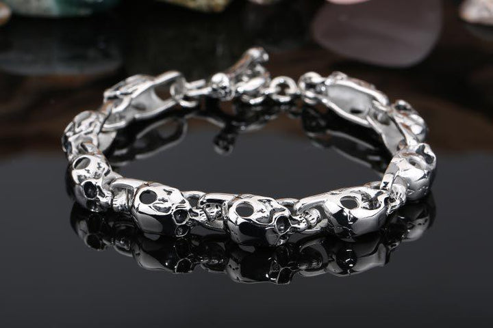 Kalen Punk 14mm Skull Charm Bracelet for Men - kalen