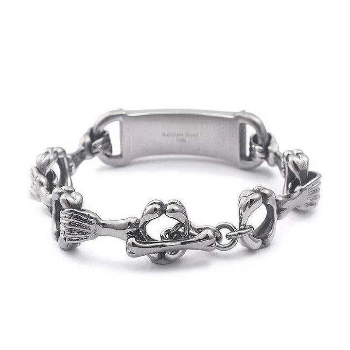 Kalen Punk 14mm Skull Claw Charm Bracelet for Men - kalen