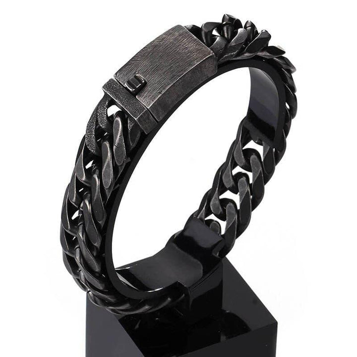 Kalen New Brushed Bike Chain Bracelet Punk Oxidized Dark Bicycle Chain Men Bracelet Vintage Male Stainless Steel Hand Chain.