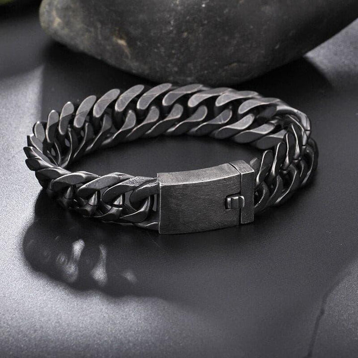 Kalen New Brushed Bike Chain Bracelet Punk Oxidized Dark Bicycle Chain Men Bracelet Vintage Male Stainless Steel Hand Chain.