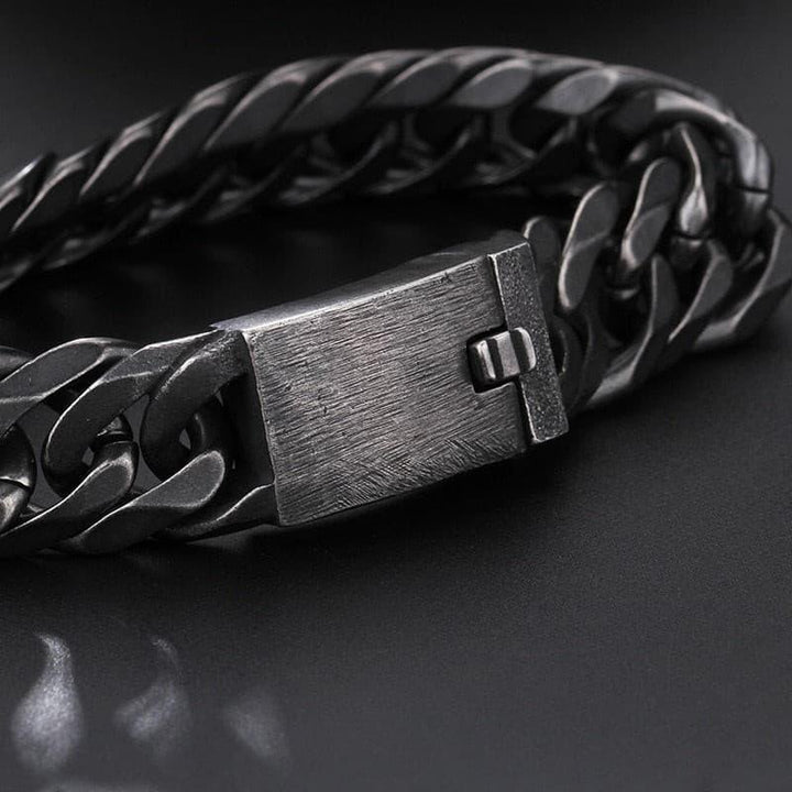 Kalen New Brushed Bike Chain Bracelet Punk Oxidized Dark Bicycle Chain Men Bracelet Vintage Male Stainless Steel Hand Chain.