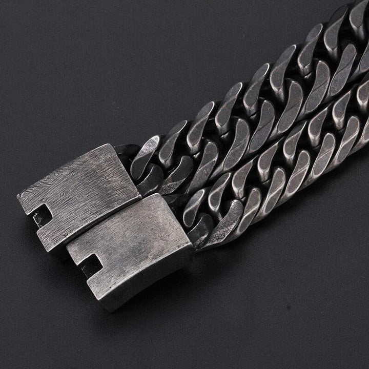 Kalen New Brushed Bike Chain Bracelet Punk Oxidized Dark Bicycle Chain Men Bracelet Vintage Male Stainless Steel Hand Chain.