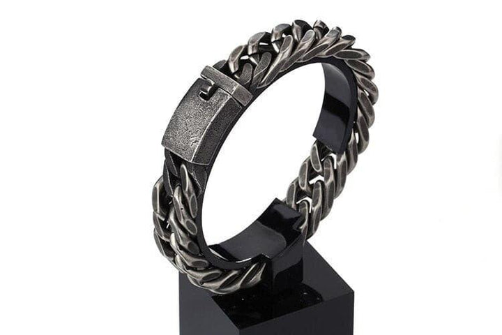 Kalen New Brushed Bike Chain Bracelet Punk Oxidized Dark Bicycle Chain Men Bracelet Vintage Male Stainless Steel Hand Chain.