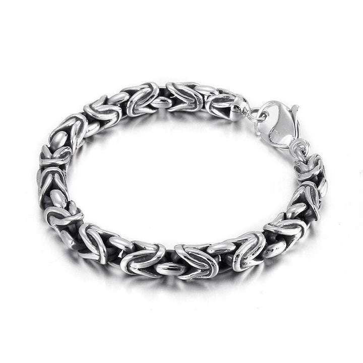 Kalen Punk 316L Stainless Steel Twisted Chain Men's Simple Bracelet Personality Jewelry.