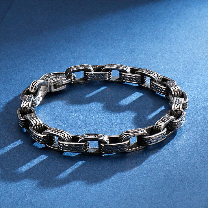 Kalen Punk 8/10/11mm Stainless Steel Skull Chain Bracelet for Men - kalen