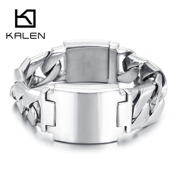 KALEN Punk Bracelets For Men Stainless Steel Charm Link Chain Brecelets Jewelry 2023.