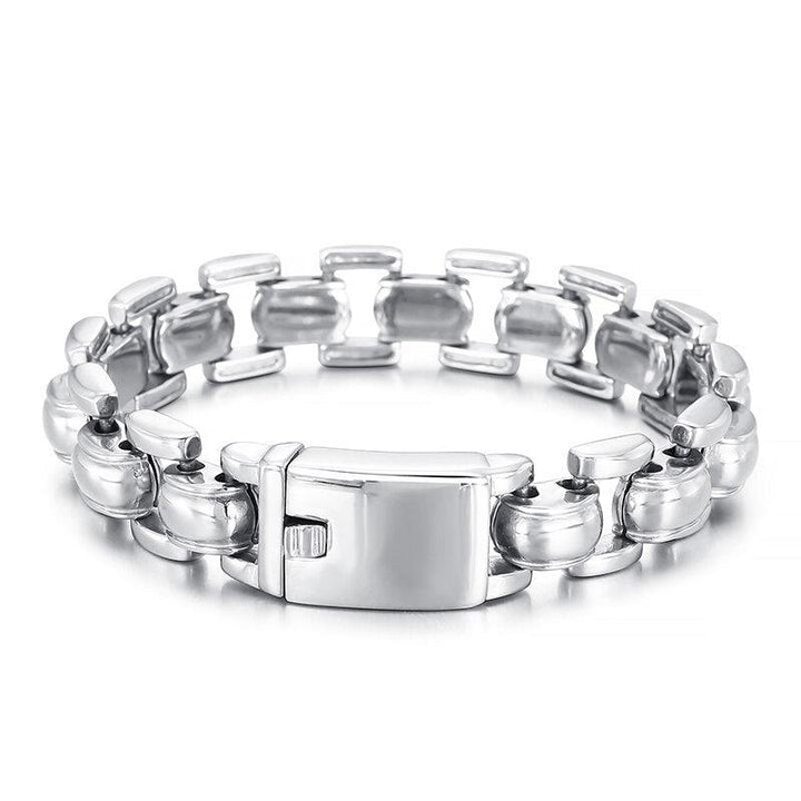 KALEN Punk Cutting Bracelets For Men Stainless Steel Charm Link Chain Brecelets Jewelry.