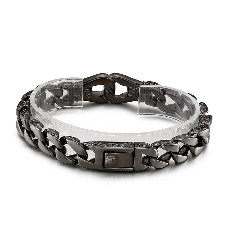 Kalen Punk Lock Chain Bracelet Homme Vintage Stainless Steel Men's Bracelets Popular Jewelry New.