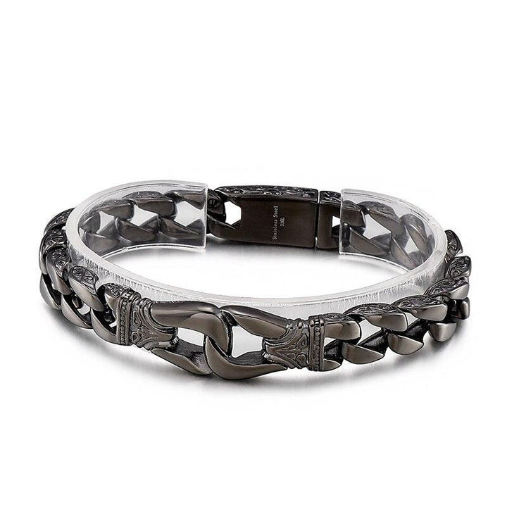 Kalen Punk Lock Chain Bracelet Homme Vintage Stainless Steel Men's Bracelets Popular Jewelry New.