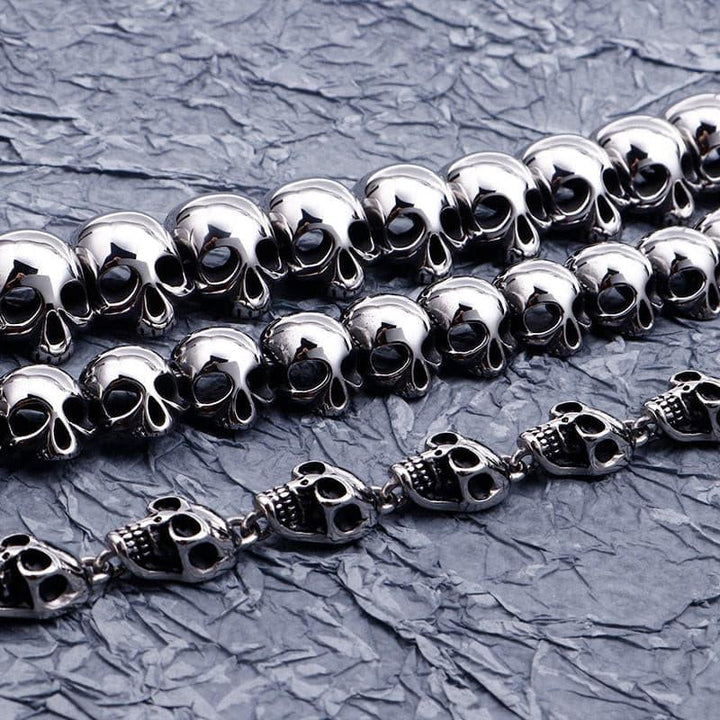 KALEN Punk Lots Of Skull Charm Bracelets Men Stainless Steel Link Chain Masculine Armband Gothic Biker Jewelry 2020.