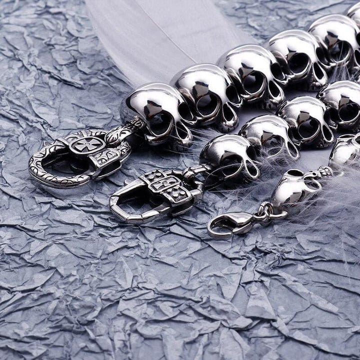 KALEN Punk Lots Of Skull Charm Bracelets Men Stainless Steel Link Chain Masculine Armband Gothic Biker Jewelry 2020.