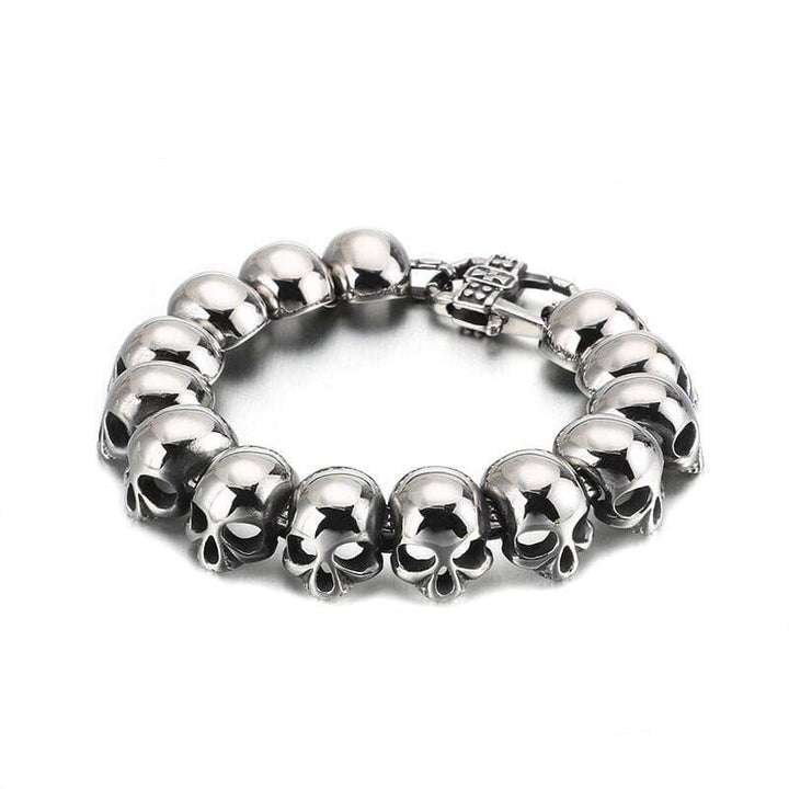 KALEN Punk Lots Of Skull Charm Bracelets Men Stainless Steel Link Chain Masculine Armband Gothic Biker Jewelry 2020.