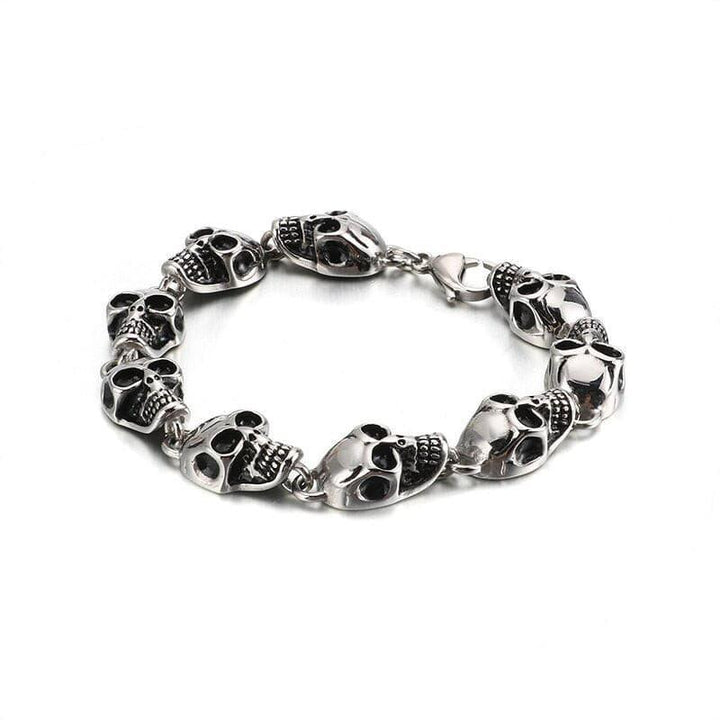 KALEN Punk Lots Of Skull Charm Bracelets Men Stainless Steel Link Chain Masculine Armband Gothic Biker Jewelry 2020.