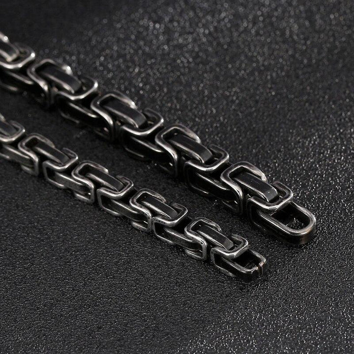 KALEN Punk Matte Byzantine Chain Bracelet Men Stainless Steel 18-24cm Ckunky 8mm Chain Wristband Jewelry.